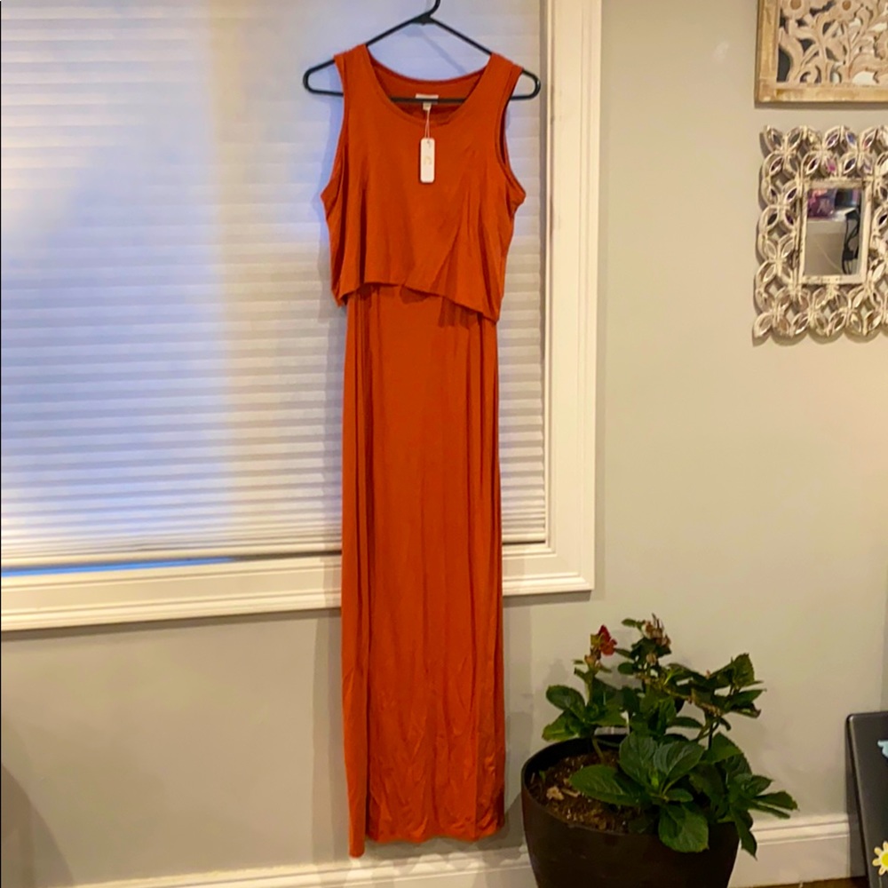 maxi with tank, spaghetti strap maxi  szS